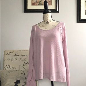 Lucky Brand - Sz XL - pink tunic w/cute details